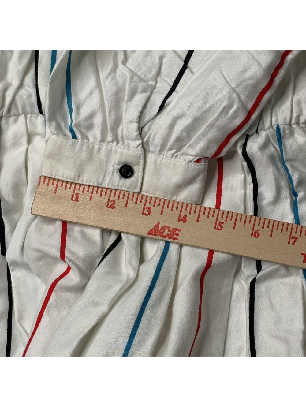 Vintage Ronnie Heller Striped Prairie Cottagecore Dress - Picture 9 of 9